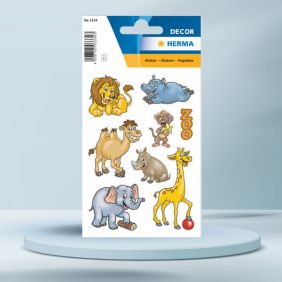 Sticker Decor cu diverse animale, (leu, elefant, girafa, camila), HERMA