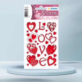 Sticker Magic, cu Inimioare, imitatie metal, HERMA
