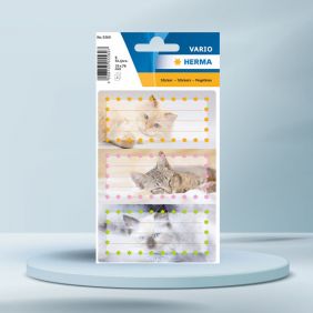 Sticker Vario,etichete scolare cu pisicute,stralucitoare,HERMA