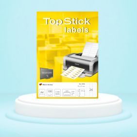 Etichete albe autoadezive, 24/A4, 70x37 mm, 100 coli / top, Top Stick Labels