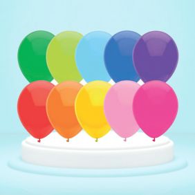 Baloane colorate 25 cm, 10 buc/set, HAZA